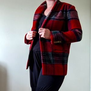 Vintage Ralph Lauren plaid tartan blazer size 8